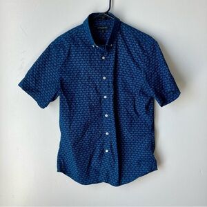 Bicycle Short Sleeve Button Down Blue Banana Republic Mens M